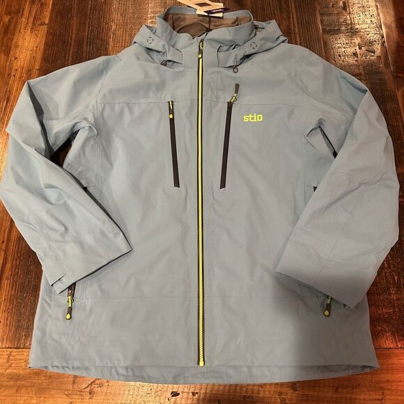 Stio Environ Detachable Hood Shell Jacket Mens 200211 423 Cloudless $465 XXL